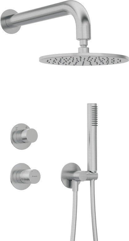 Concealed shower set, with a shower head