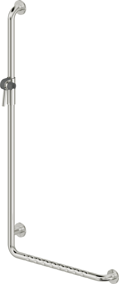 Wall-mounted grab bar, angle - left