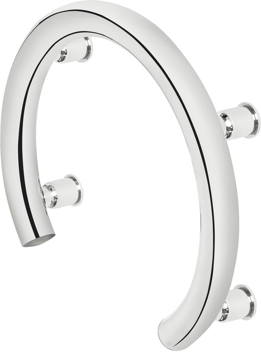 Wall-mounted grab bar, horseshoe-shaped