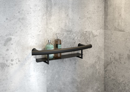 Wall-mounted grab bar, with shelf - 2in1
