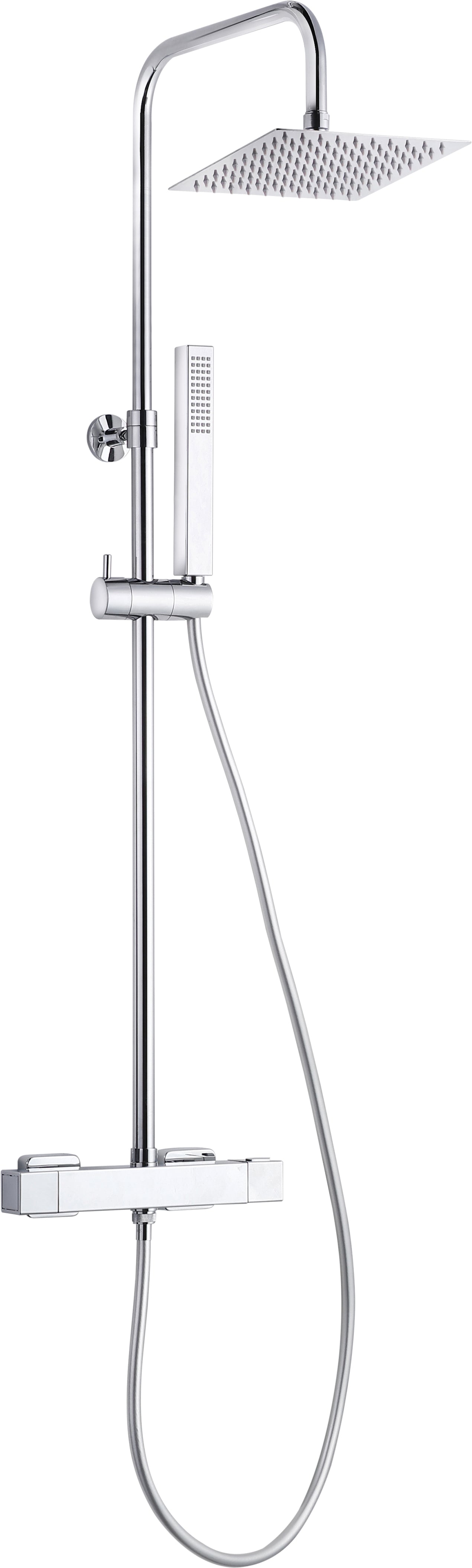 Shower column, with thermostatic mixer
