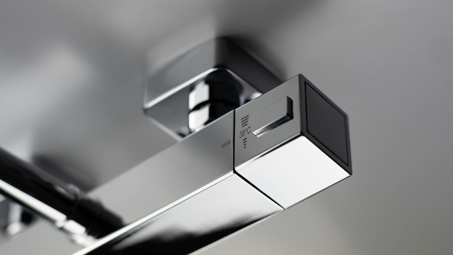 Shower column, with thermostatic mixer