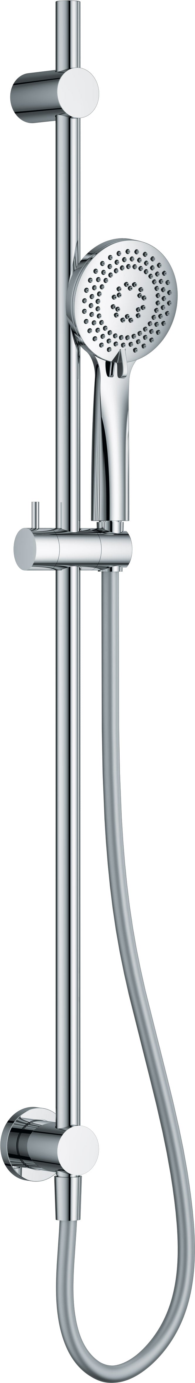 Shower set, 3-function, with sliding bar - concealed connector
