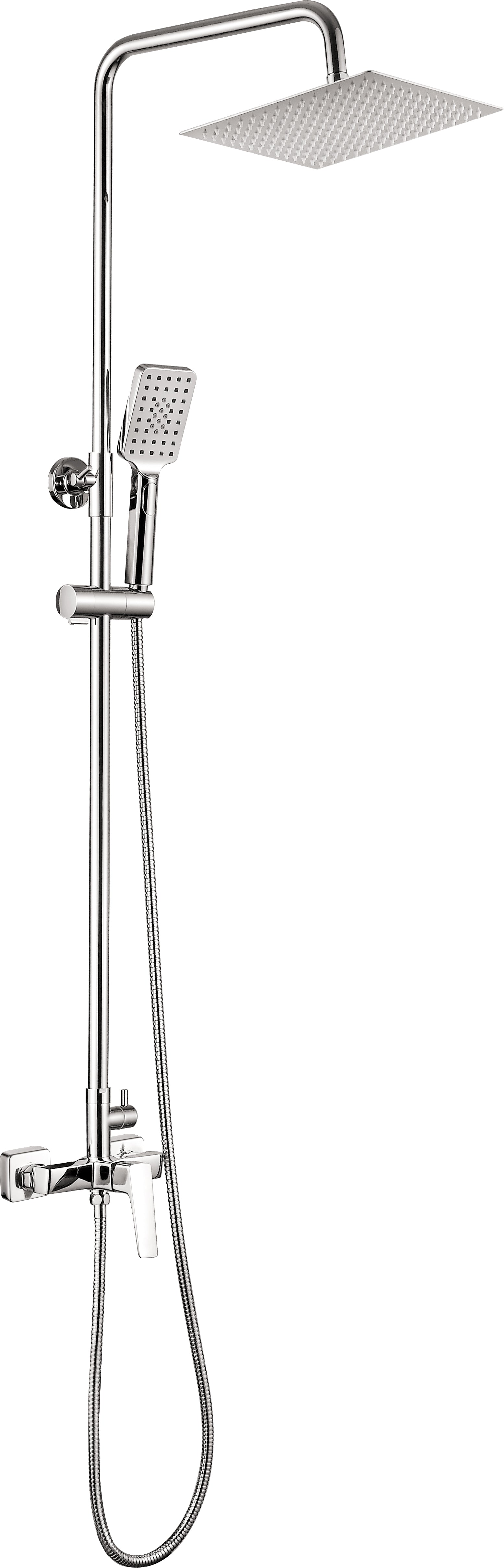 Shower column, with shower mixer
