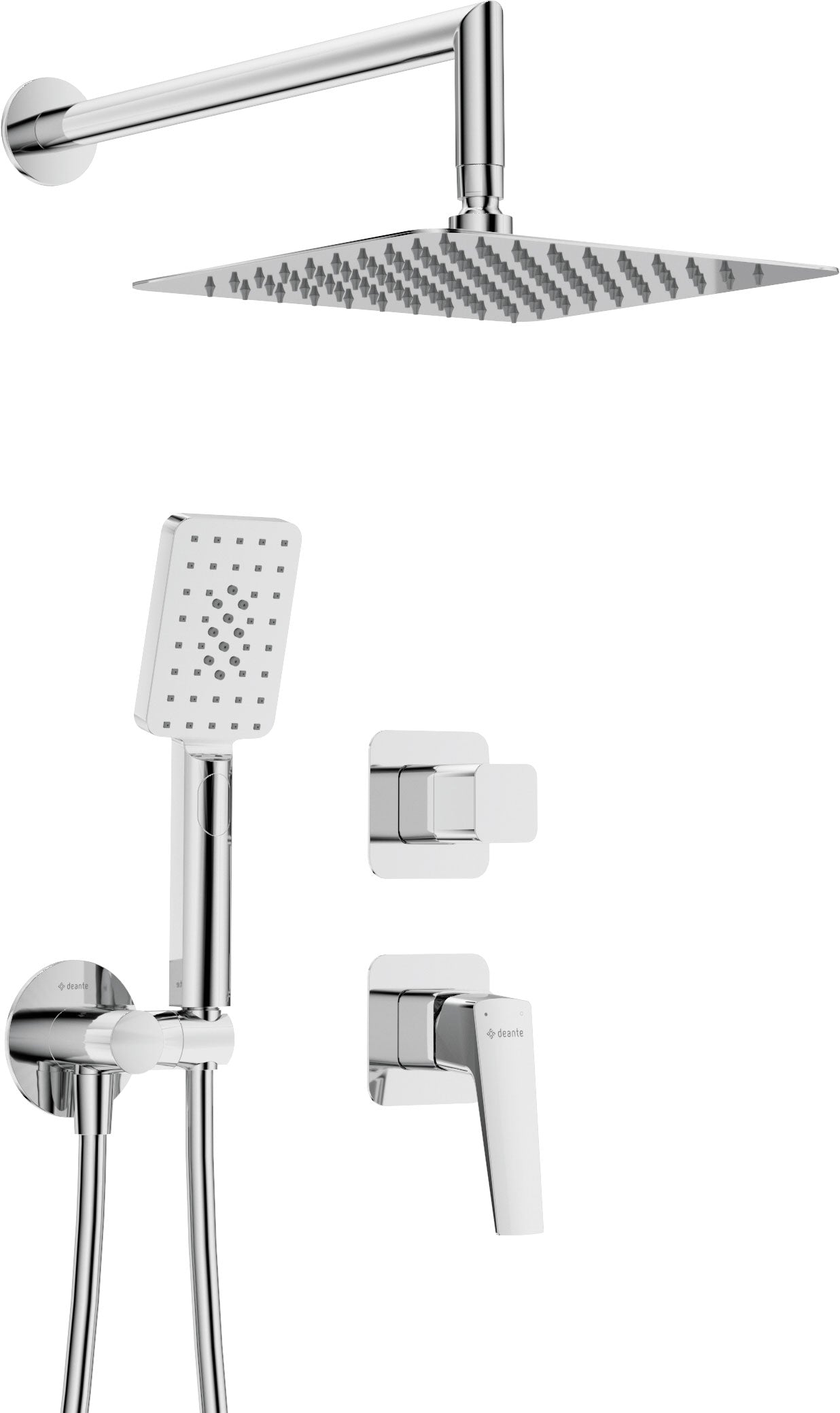 Concealed shower set