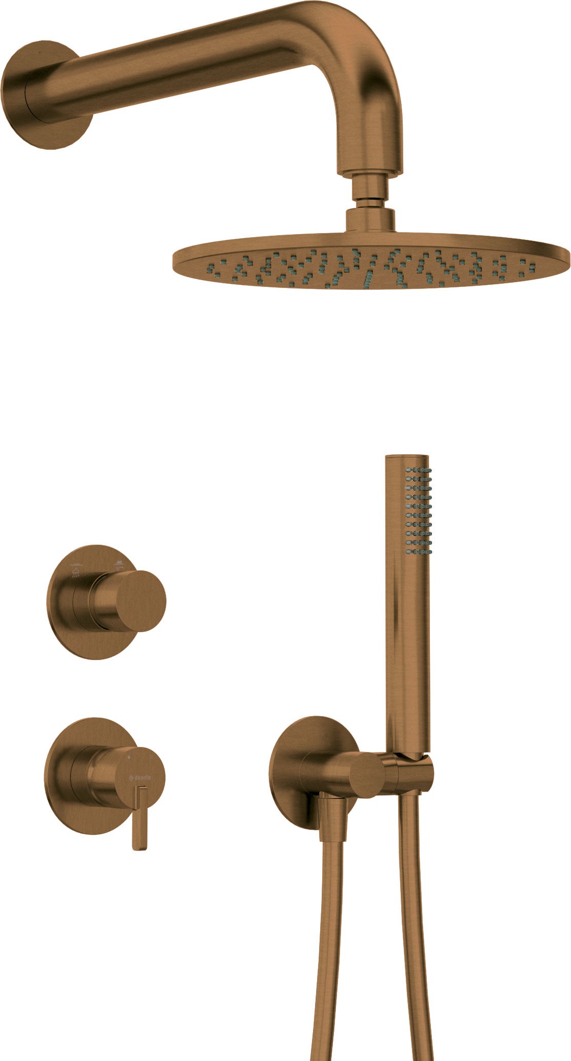Concealed shower set, with a shower head