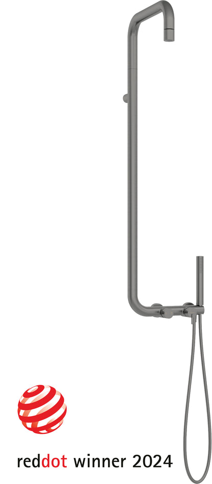 Shower column, with shower mixer