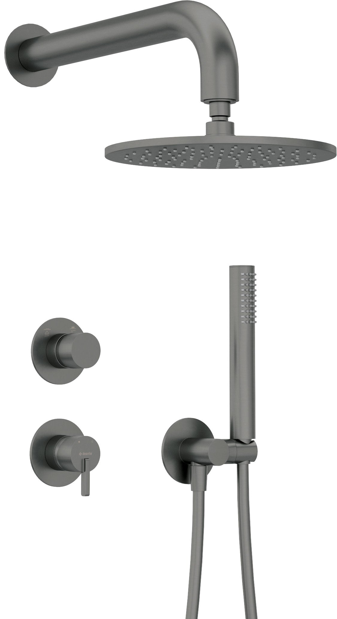 Concealed shower set, with a shower head