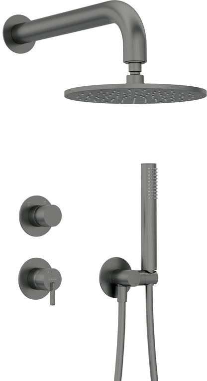 Concealed shower set, with a shower head