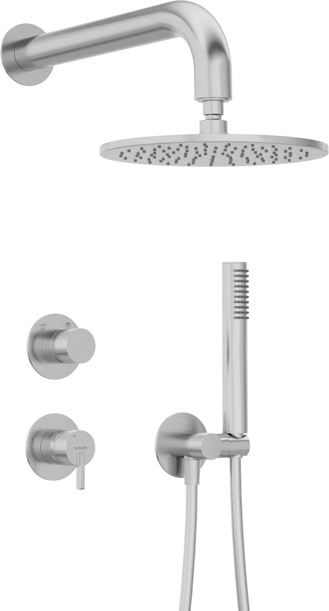 Concealed shower set, with a shower head