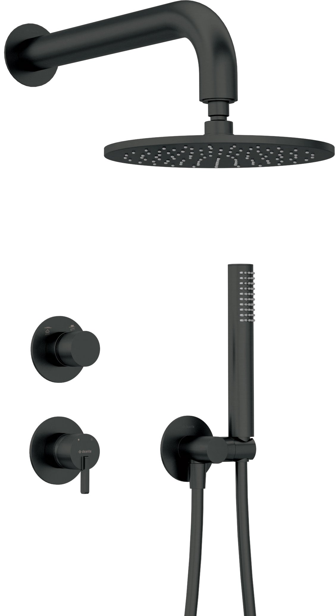 Concealed shower set, with a shower head