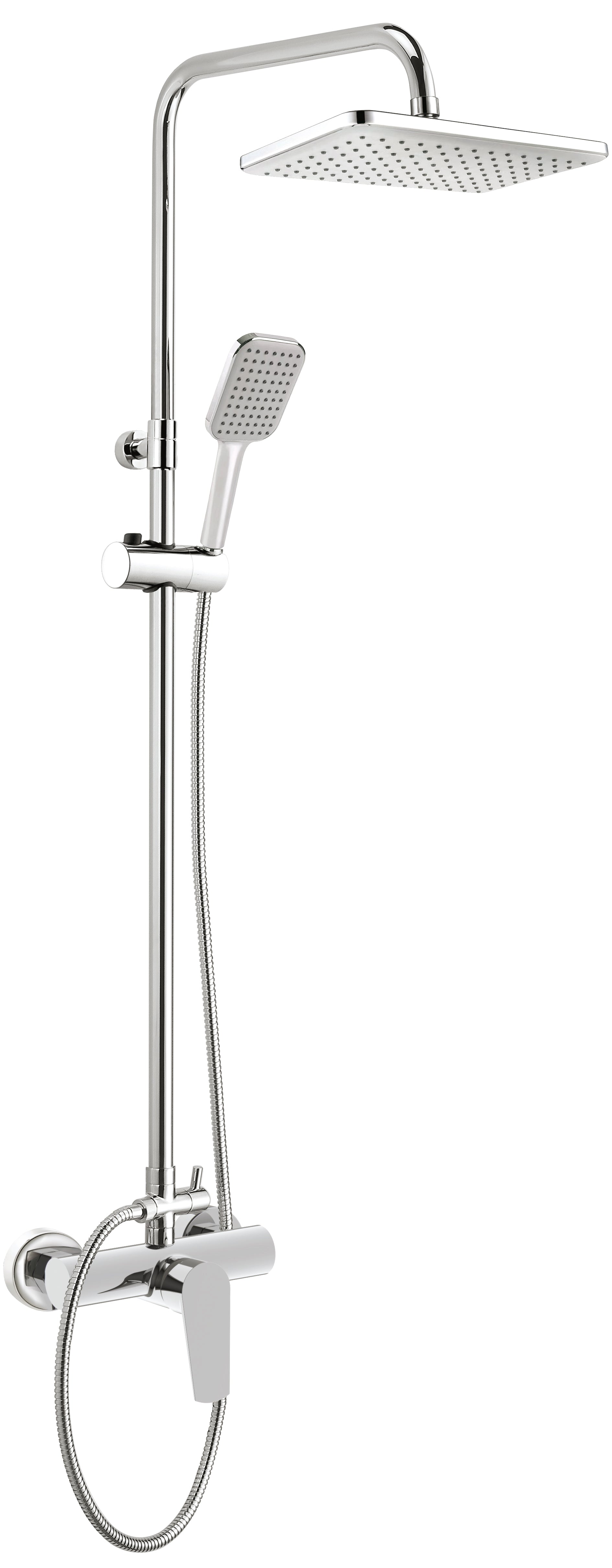 Shower column, with shower mixer