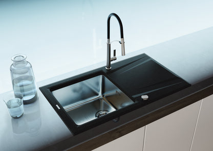 Granite-steel sink, 1-bowl with drainer