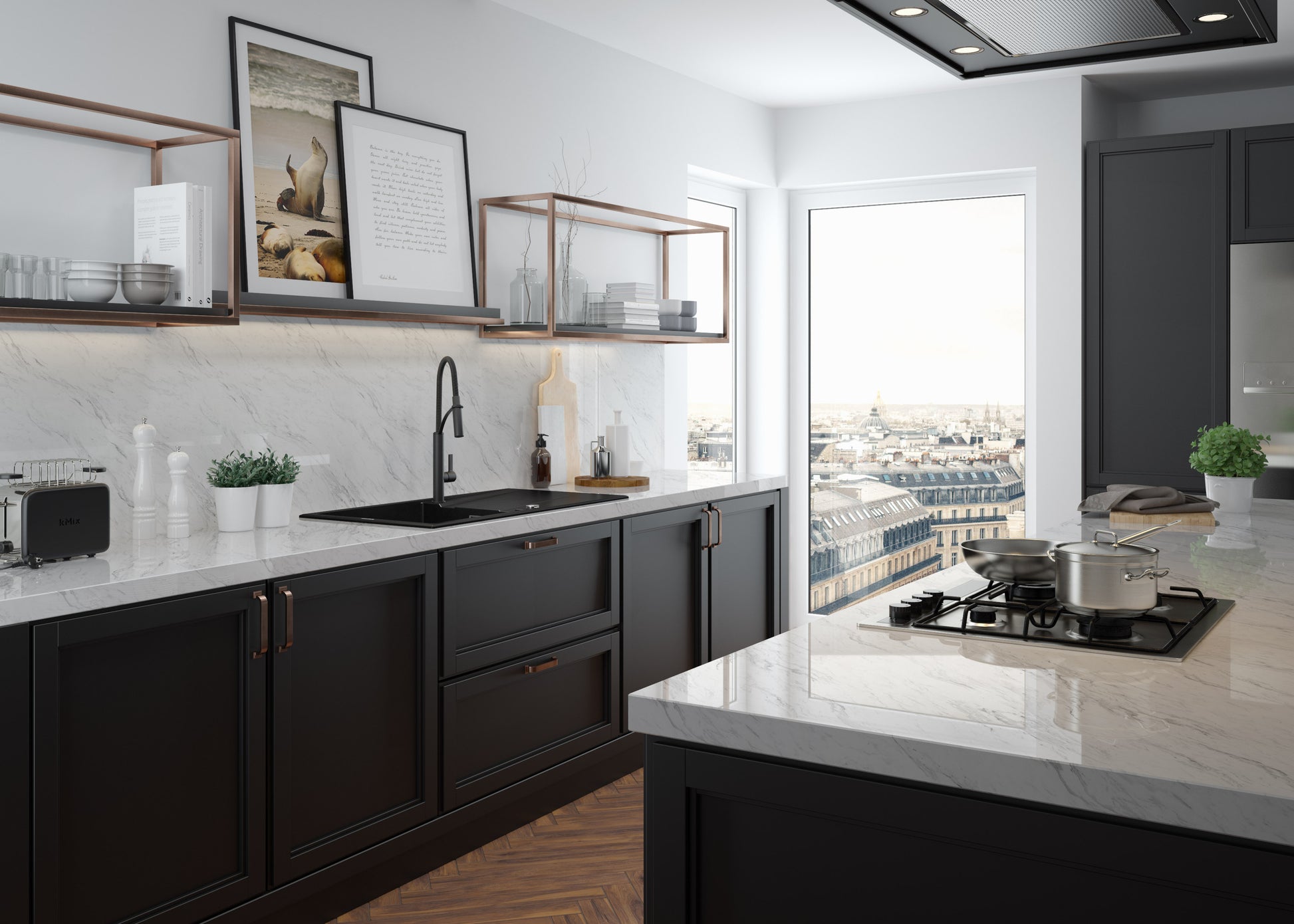 Kitchen tap, with elastic spout - 2 stream types