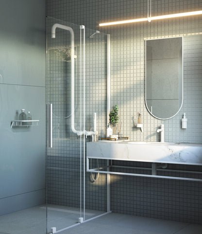 Shower wall, walk-in, 100 cm - sliding