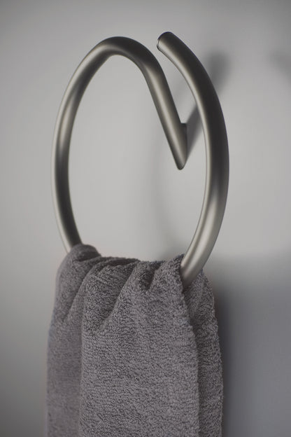 Towel hanger, wall-mounted - round