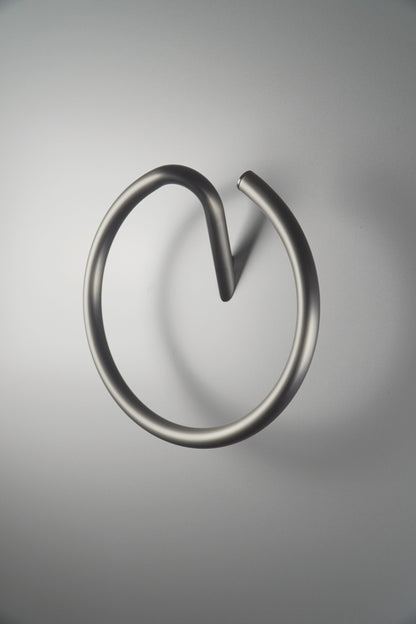 Towel hanger, wall-mounted - round