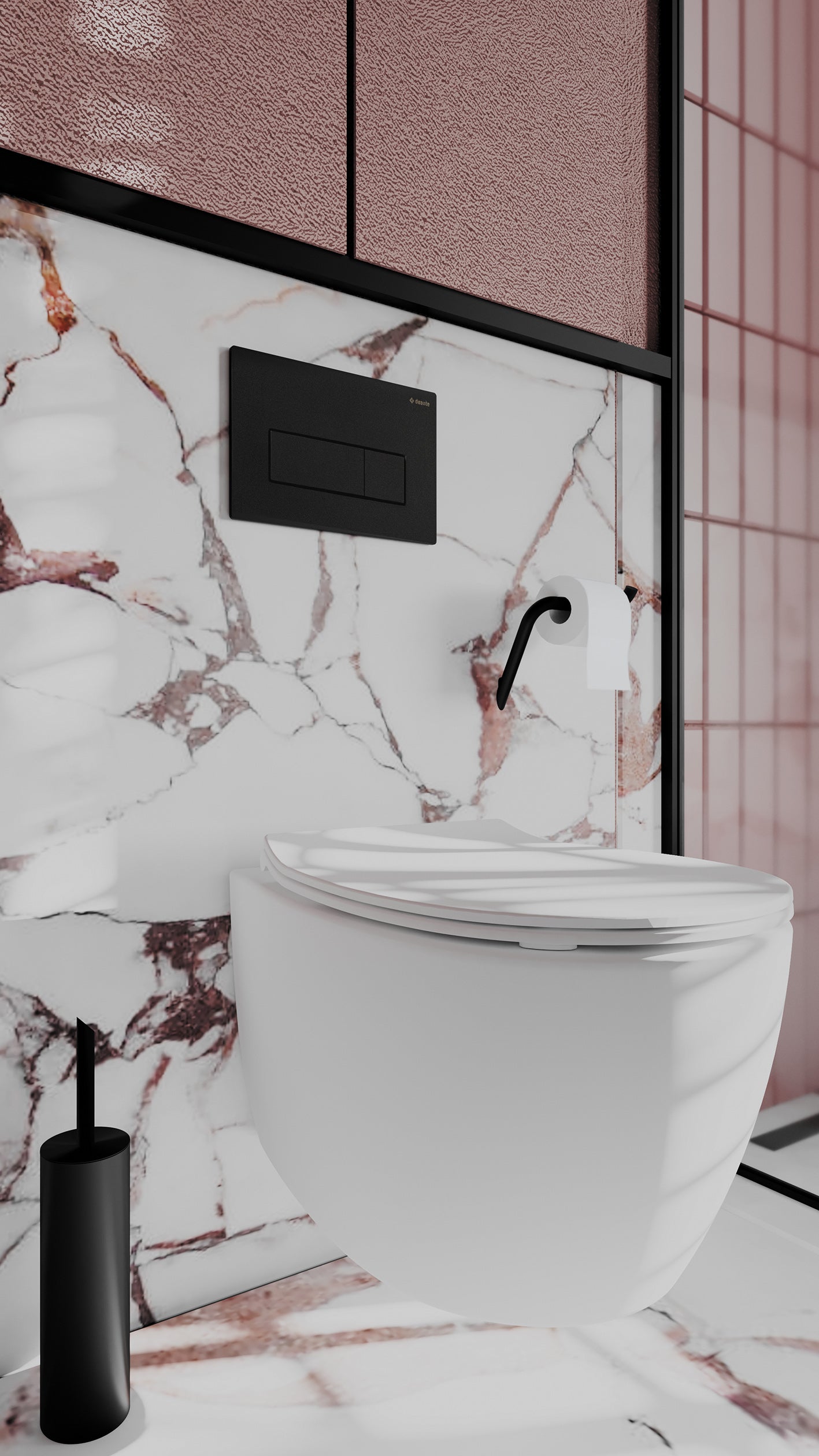 Toilet set, concealed, 6 in 1