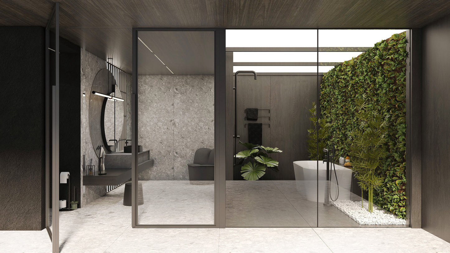 Acrylic bathtub, back-to-wall/freestanding - 170 cm