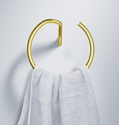Towel hanger, wall-mounted - round