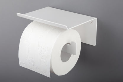 Toilet paper holder, wall-mounted - with shelf