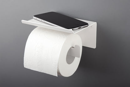 Toilet paper holder, wall-mounted - with shelf