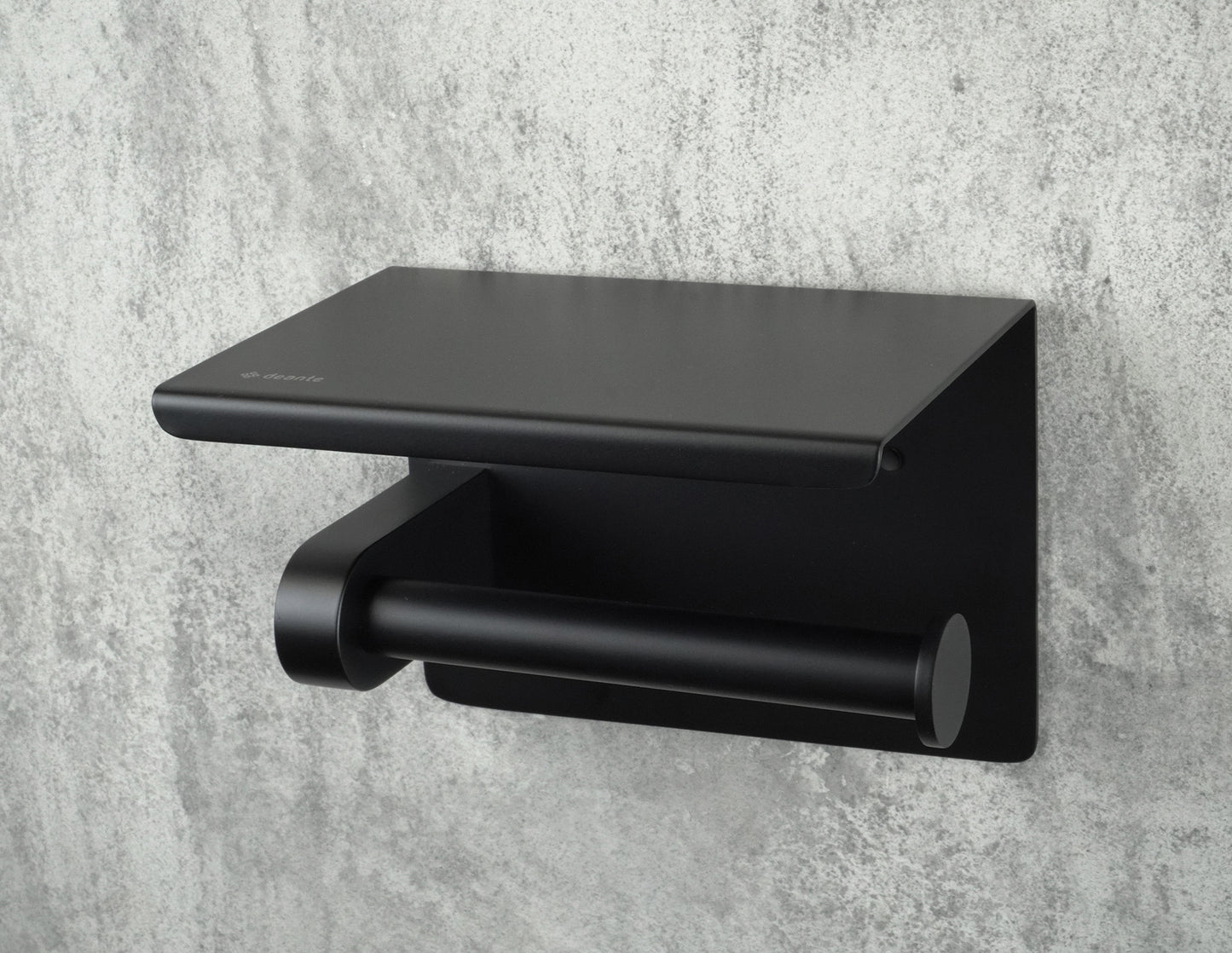 Toilet paper holder, wall-mounted - with shelf