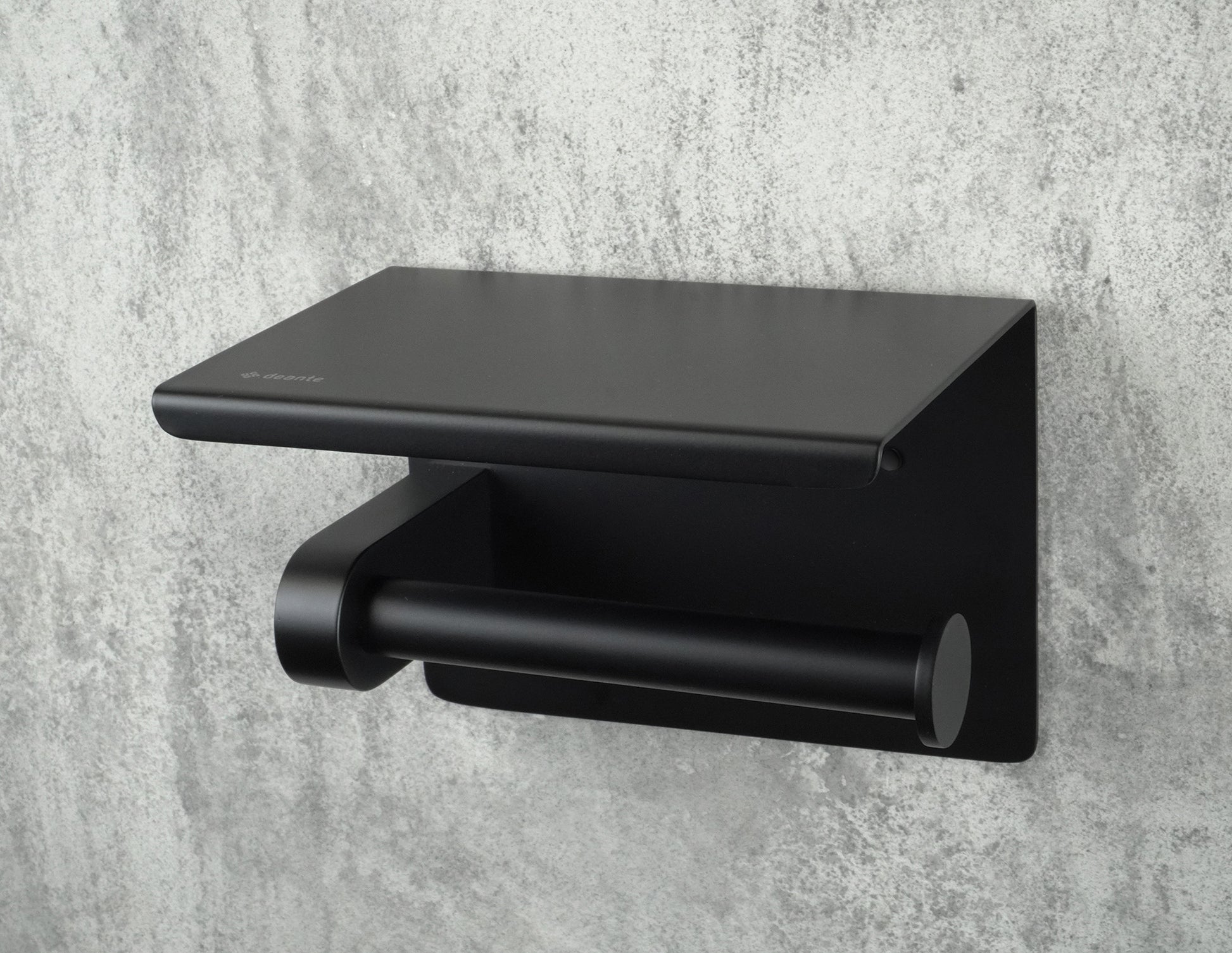 Toilet paper holder, wall-mounted - with shelf