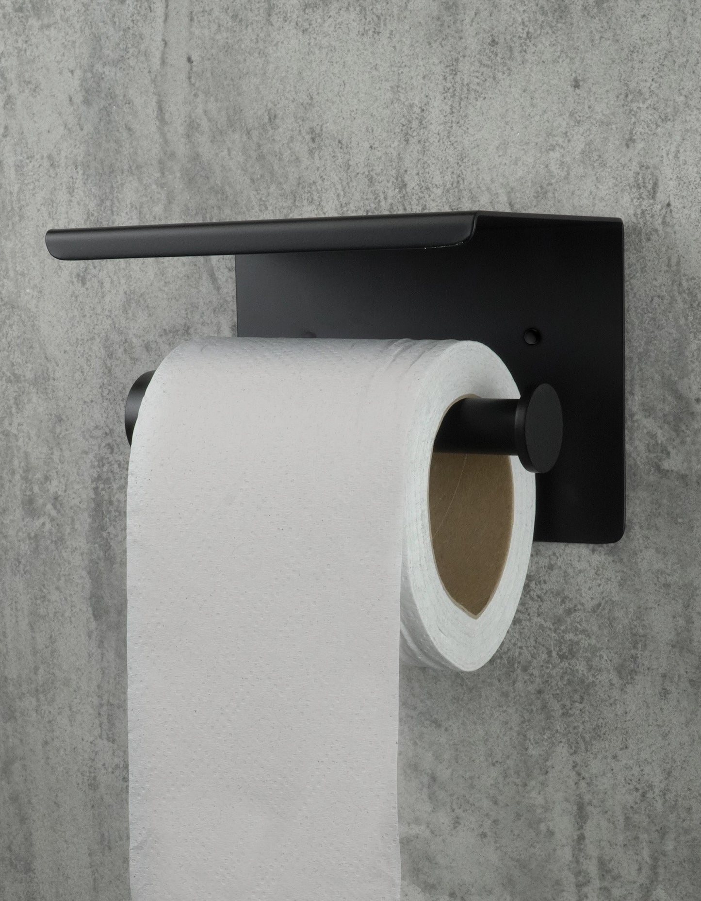 Toilet paper holder, wall-mounted - with shelf
