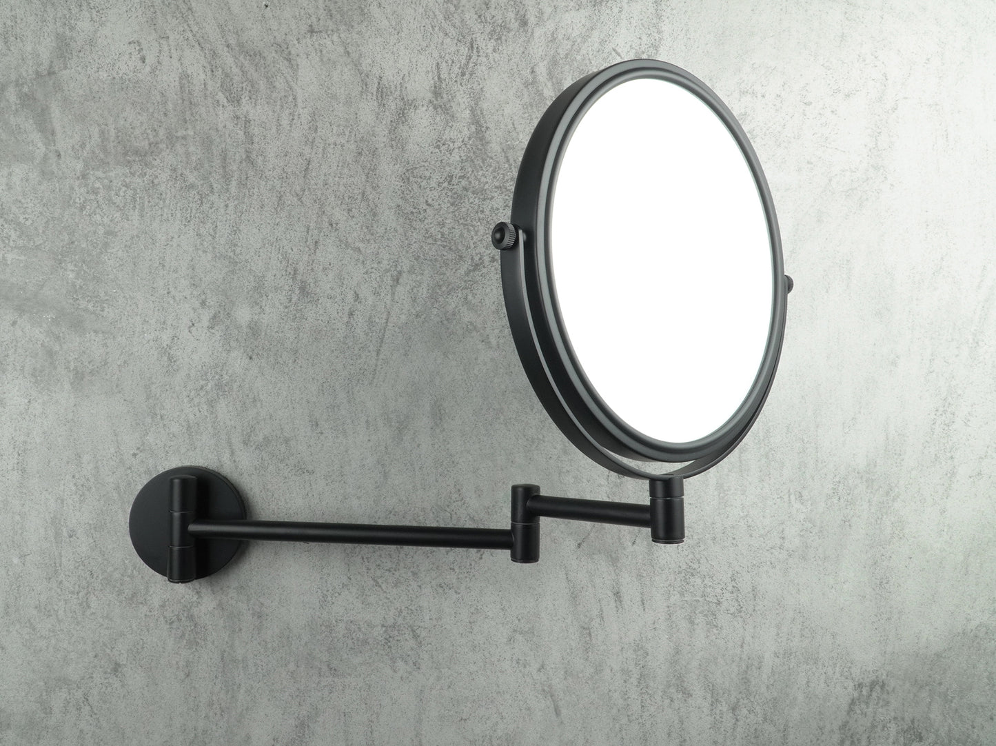 Cosmetic mirror, on extension arm - two-sided