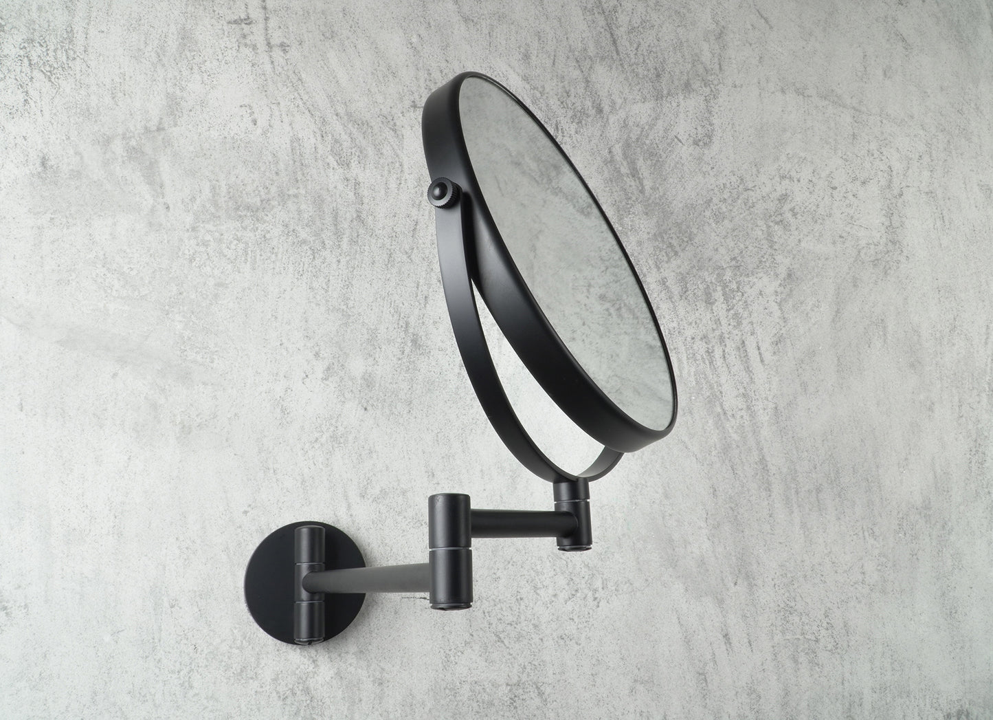 Cosmetic mirror, on extension arm - two-sided
