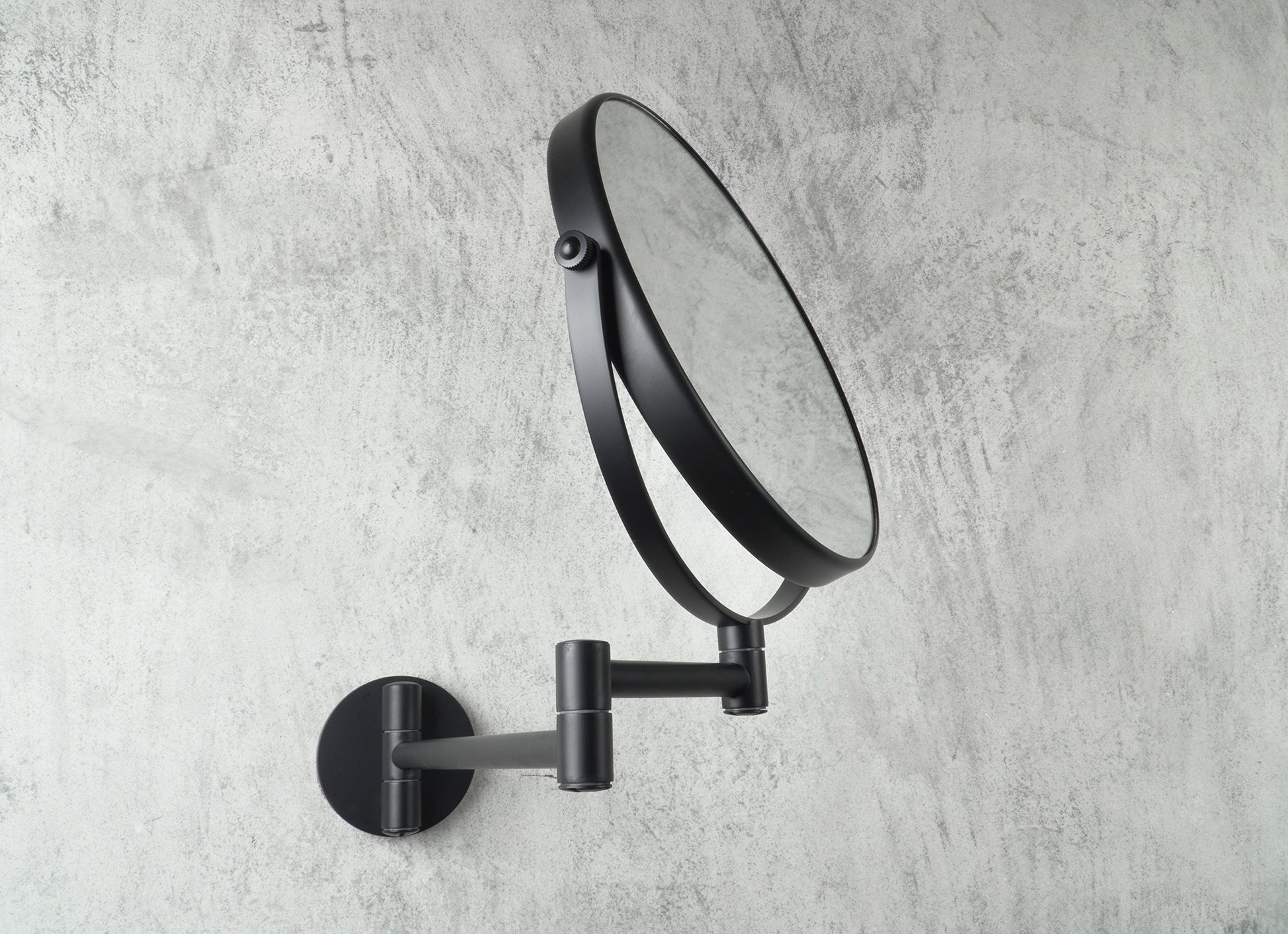 Cosmetic mirror, on extension arm - two-sided