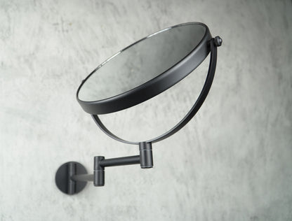 Cosmetic mirror, on extension arm - two-sided