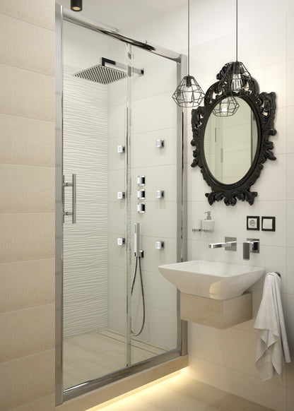 Shower doors, recessed, 140 cm - sliding