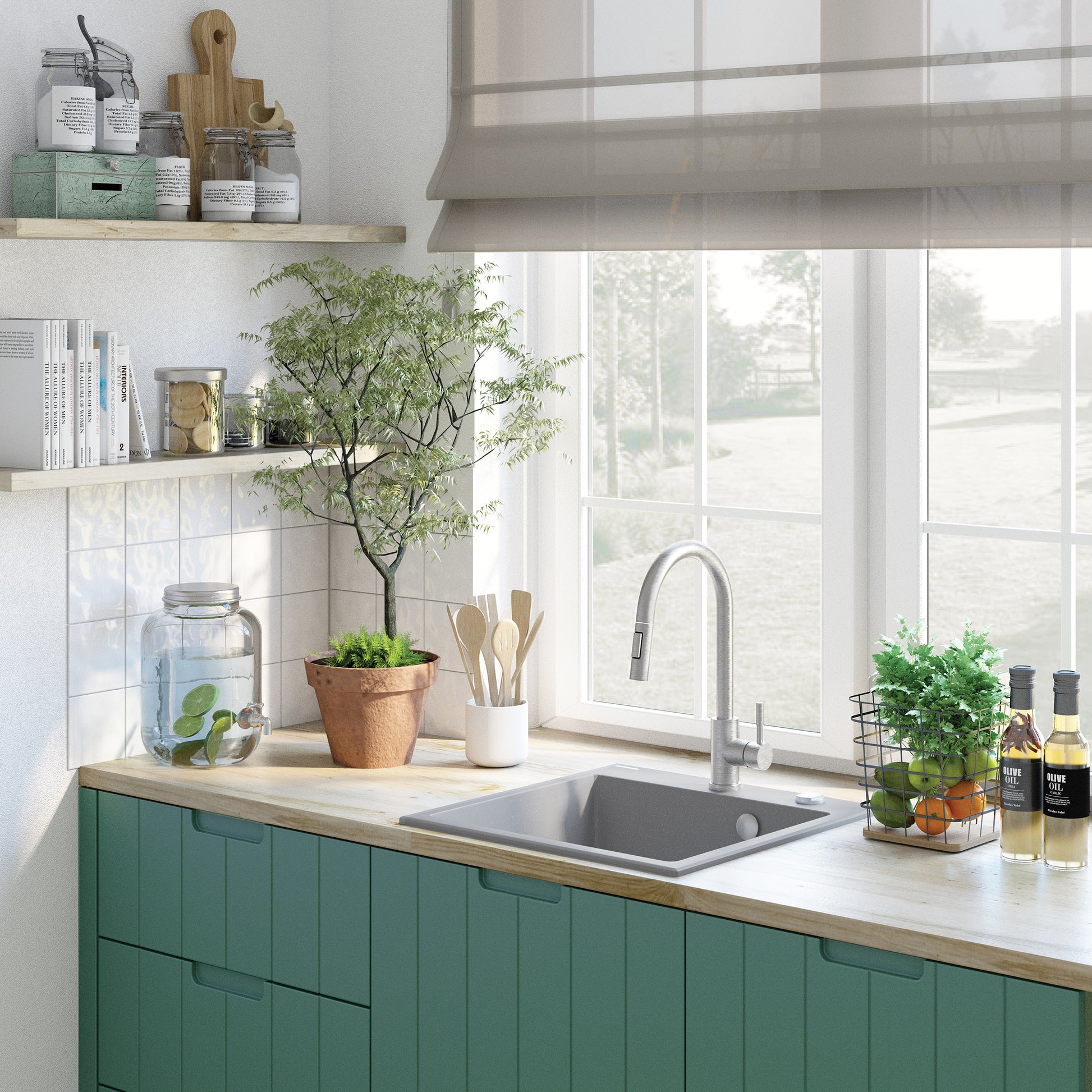 Granite sink, 1-bowl