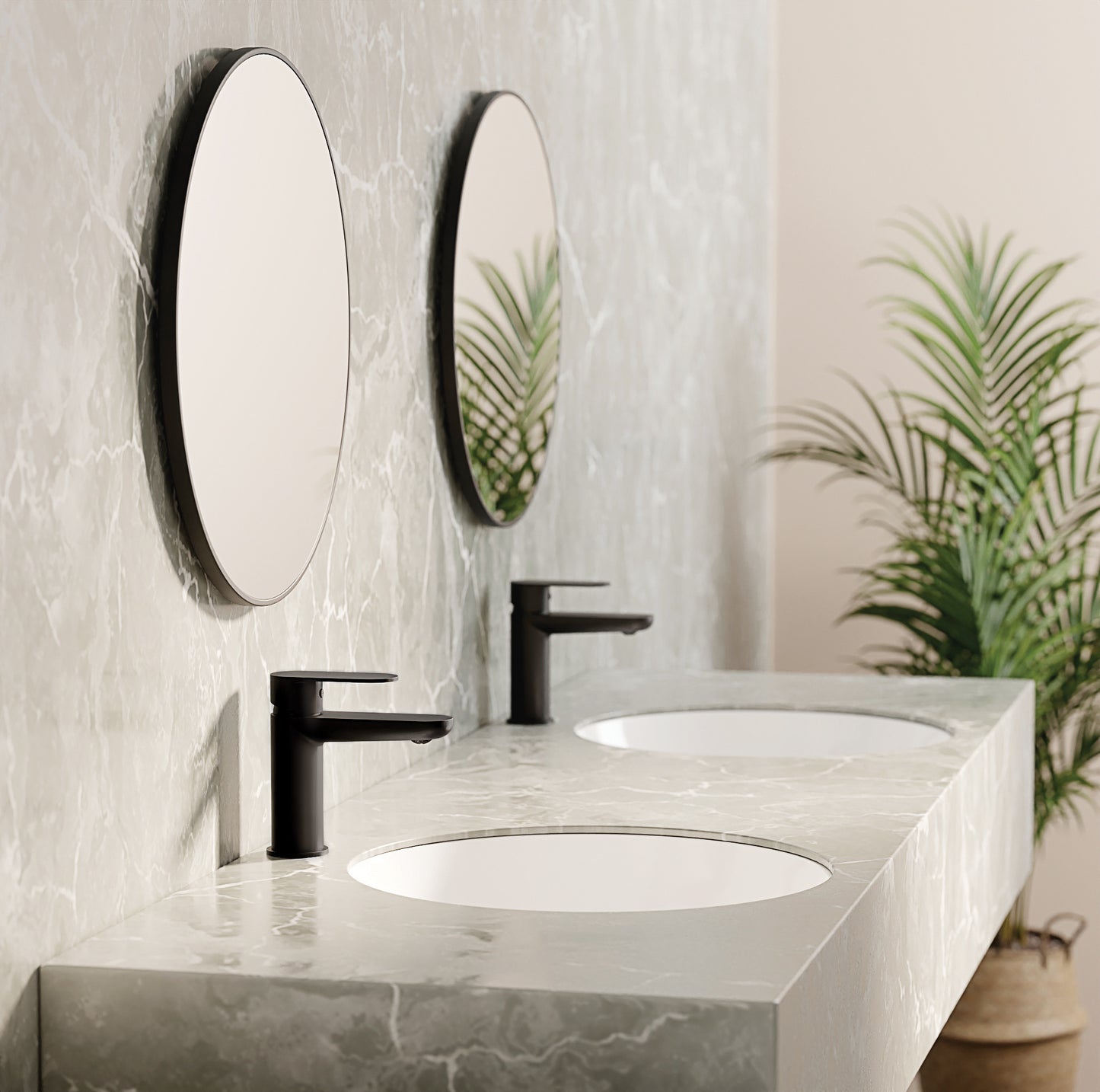 Ceramic washbasin, under mounted