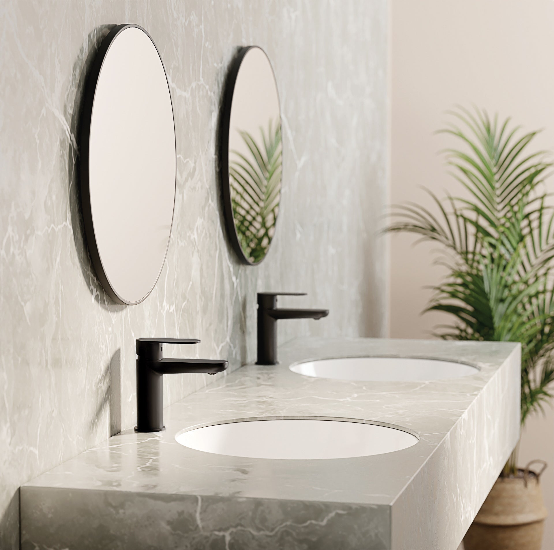 Ceramic washbasin, under mounted