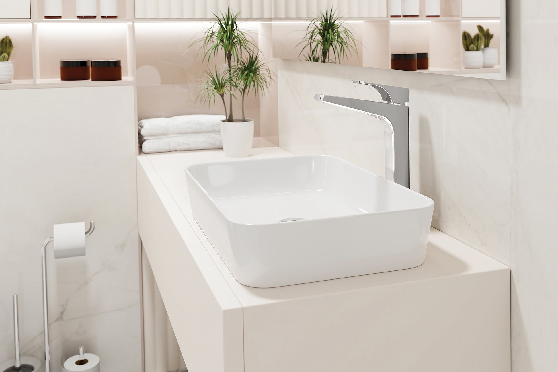 Washbasin tap, tall