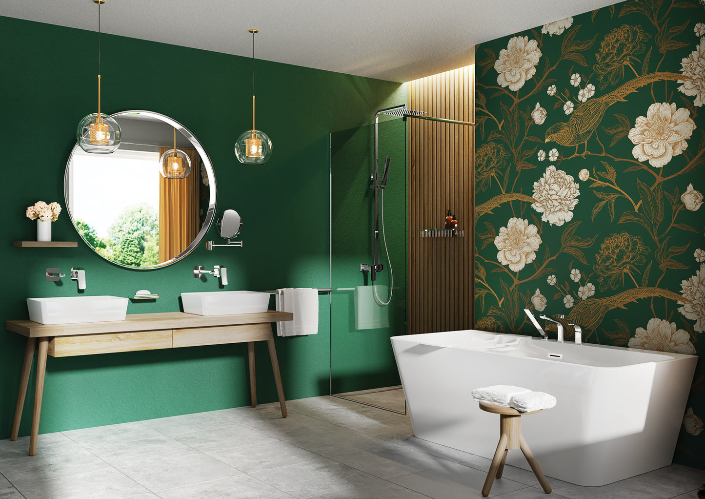 Wall-mounted hanger, for towels - 60 cm