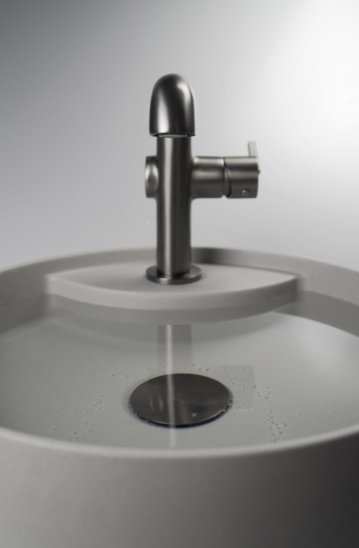 Granite washbasin, countertop, with tap shelf
