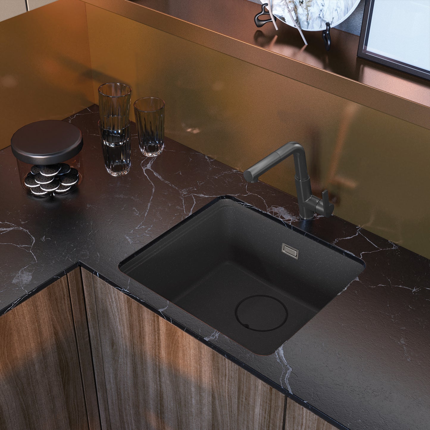Granite sink, 1-bowl