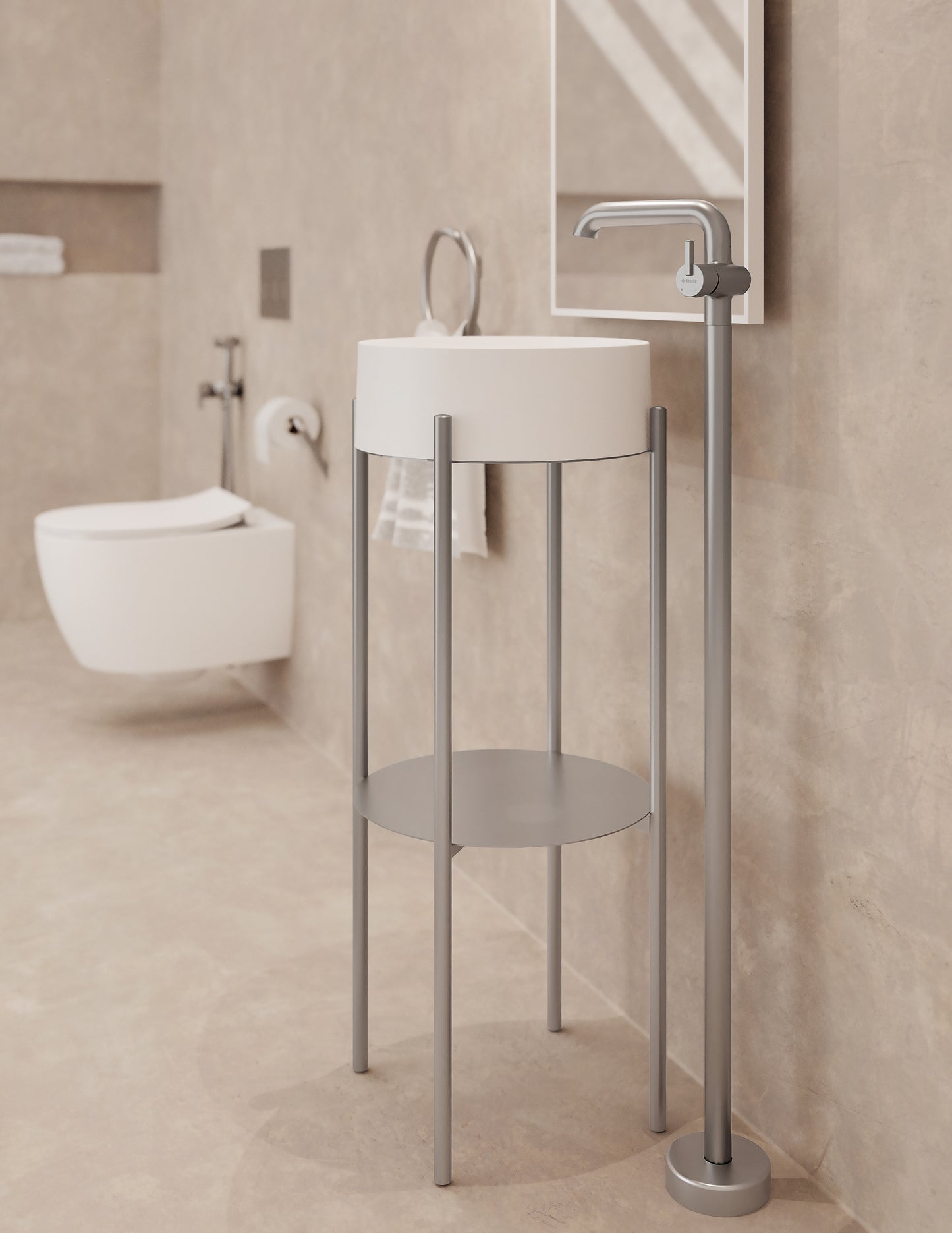 Bidet tap, concealed, with bidetta hand shower