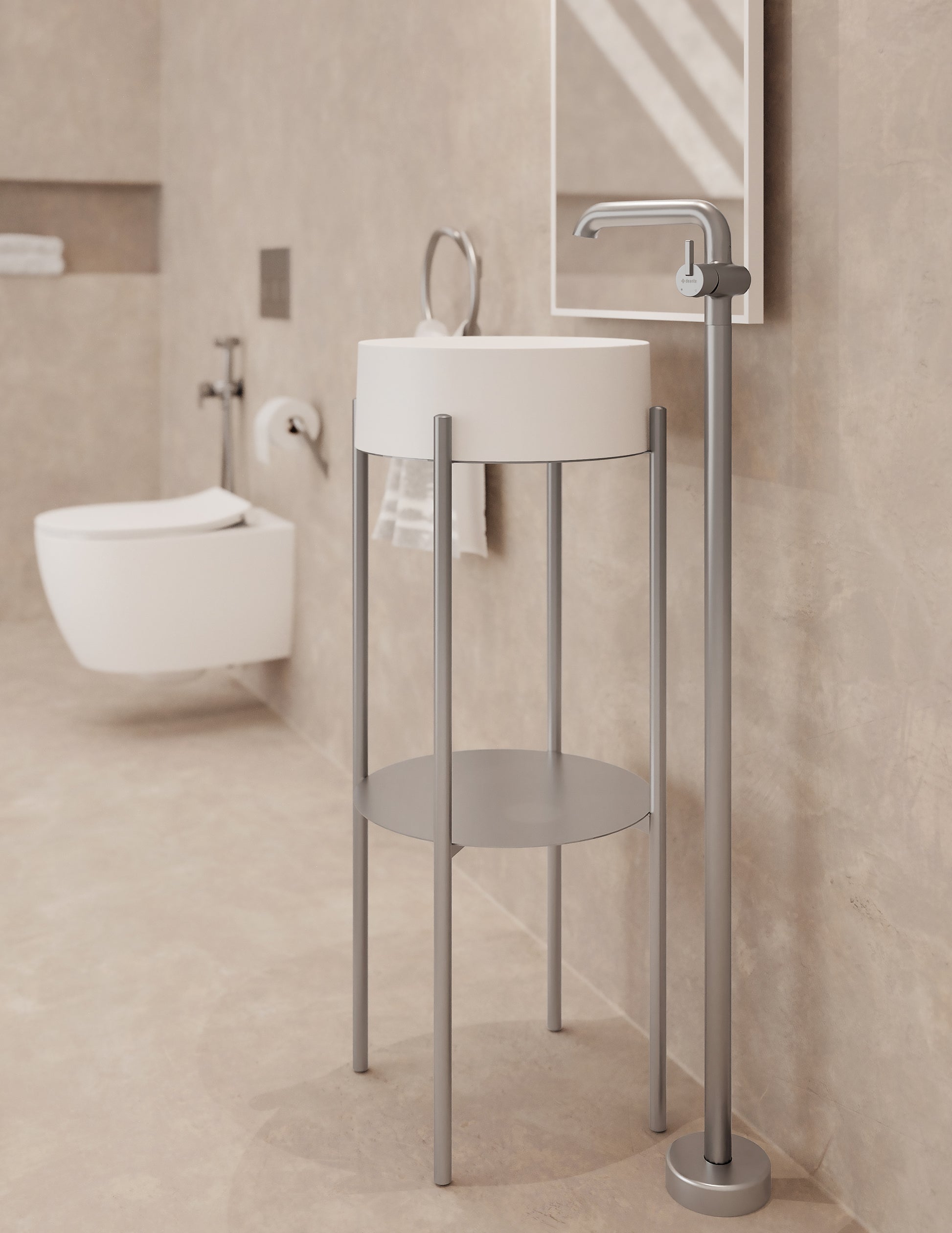 Bidet tap, concealed, with bidetta hand shower