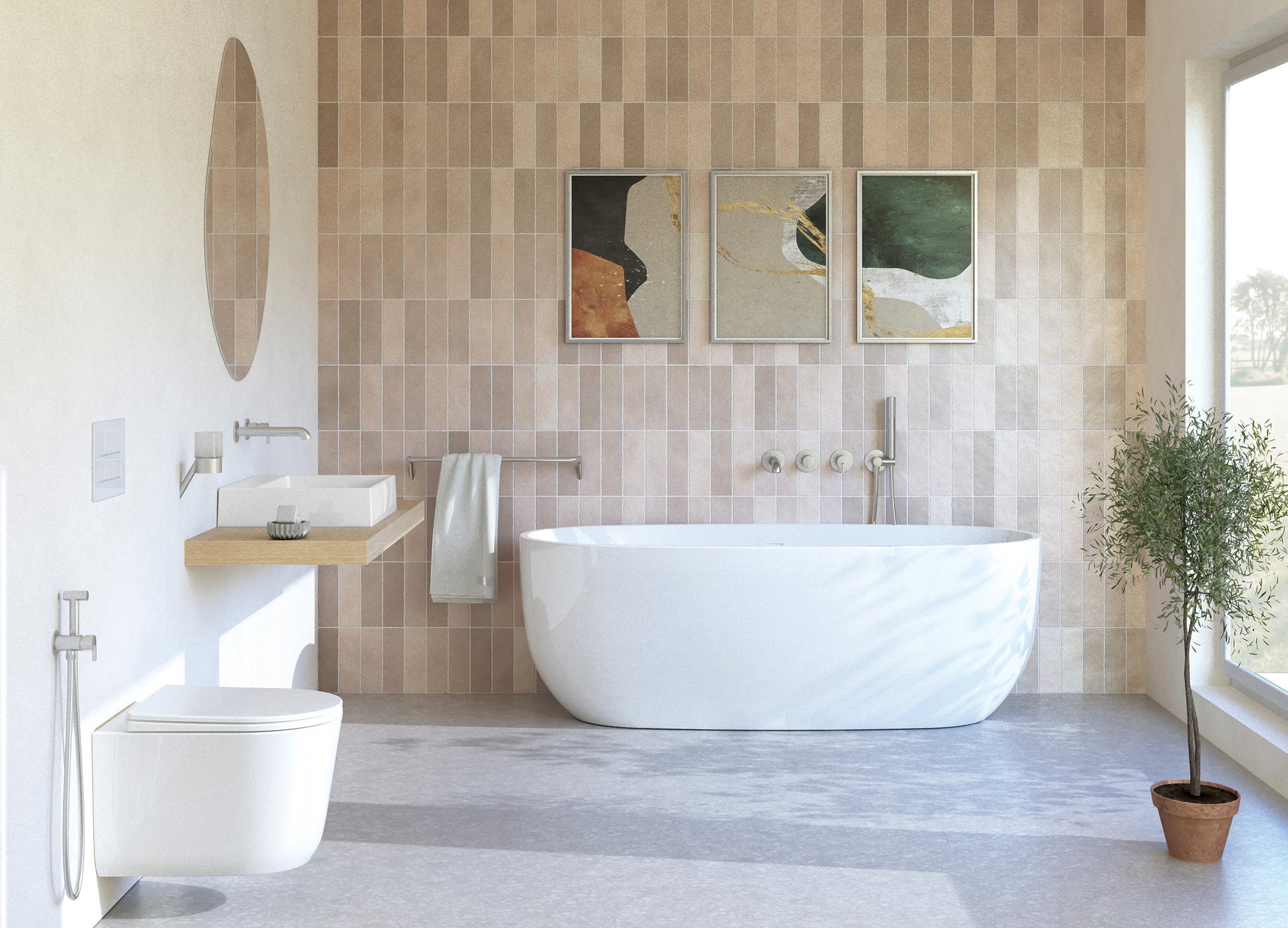 Bidet tap, concealed, with bidetta hand shower