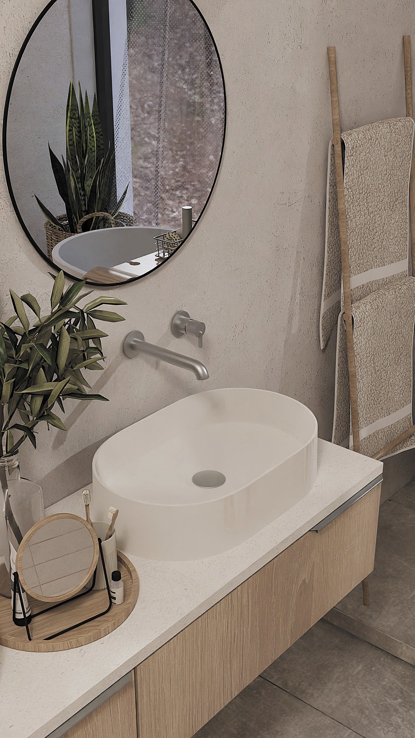 Plug for sink, or bidet, with metal sleeve - universal