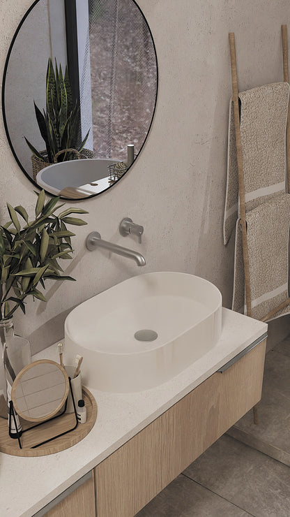 Plug for sink, or bidet, with metal sleeve - universal