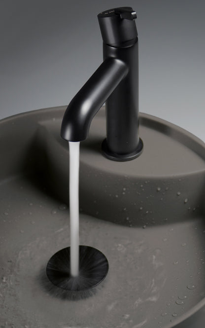 Granite washbasin, countertop, with tap shelf