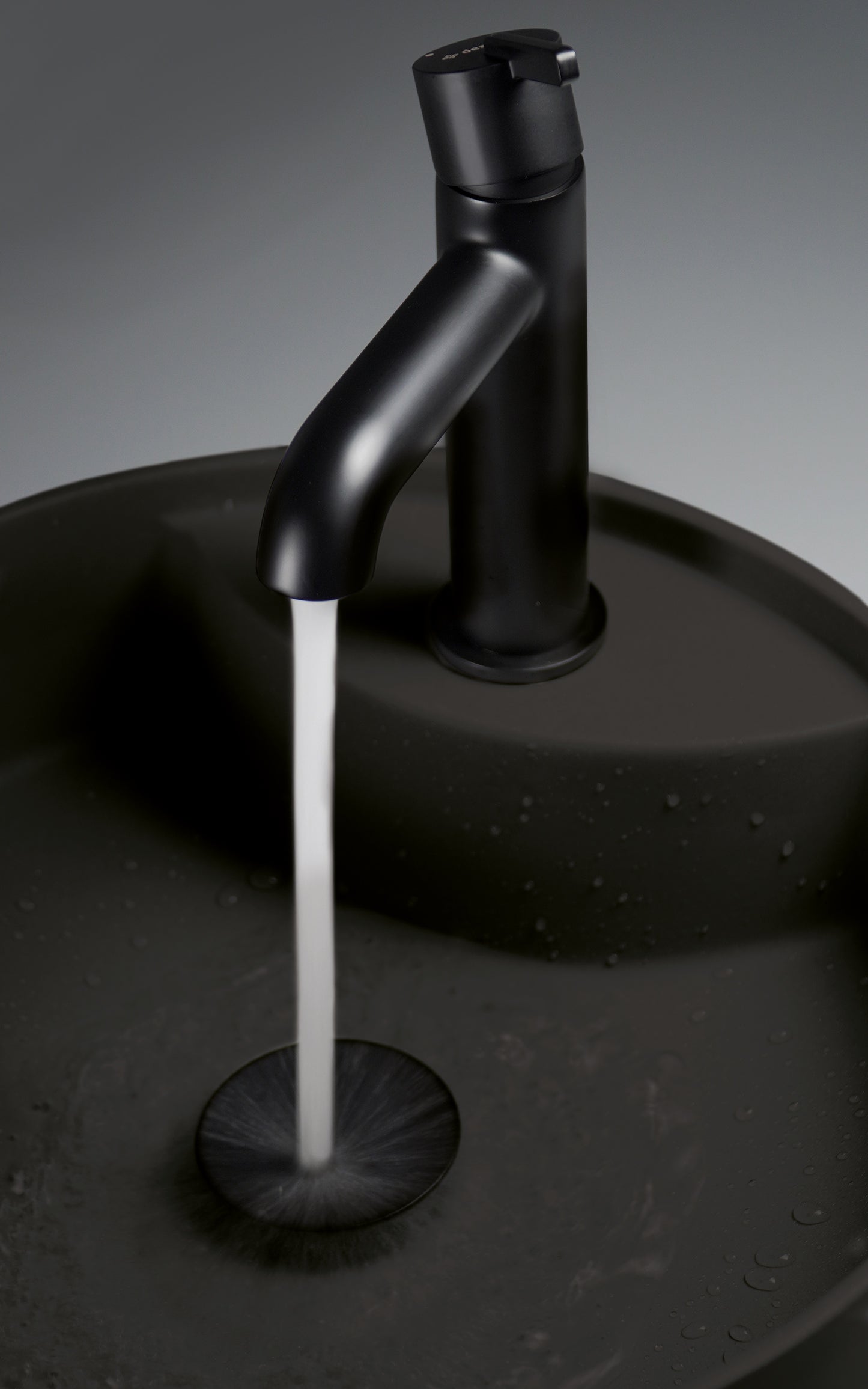 Granite washbasin, countertop, with tap shelf