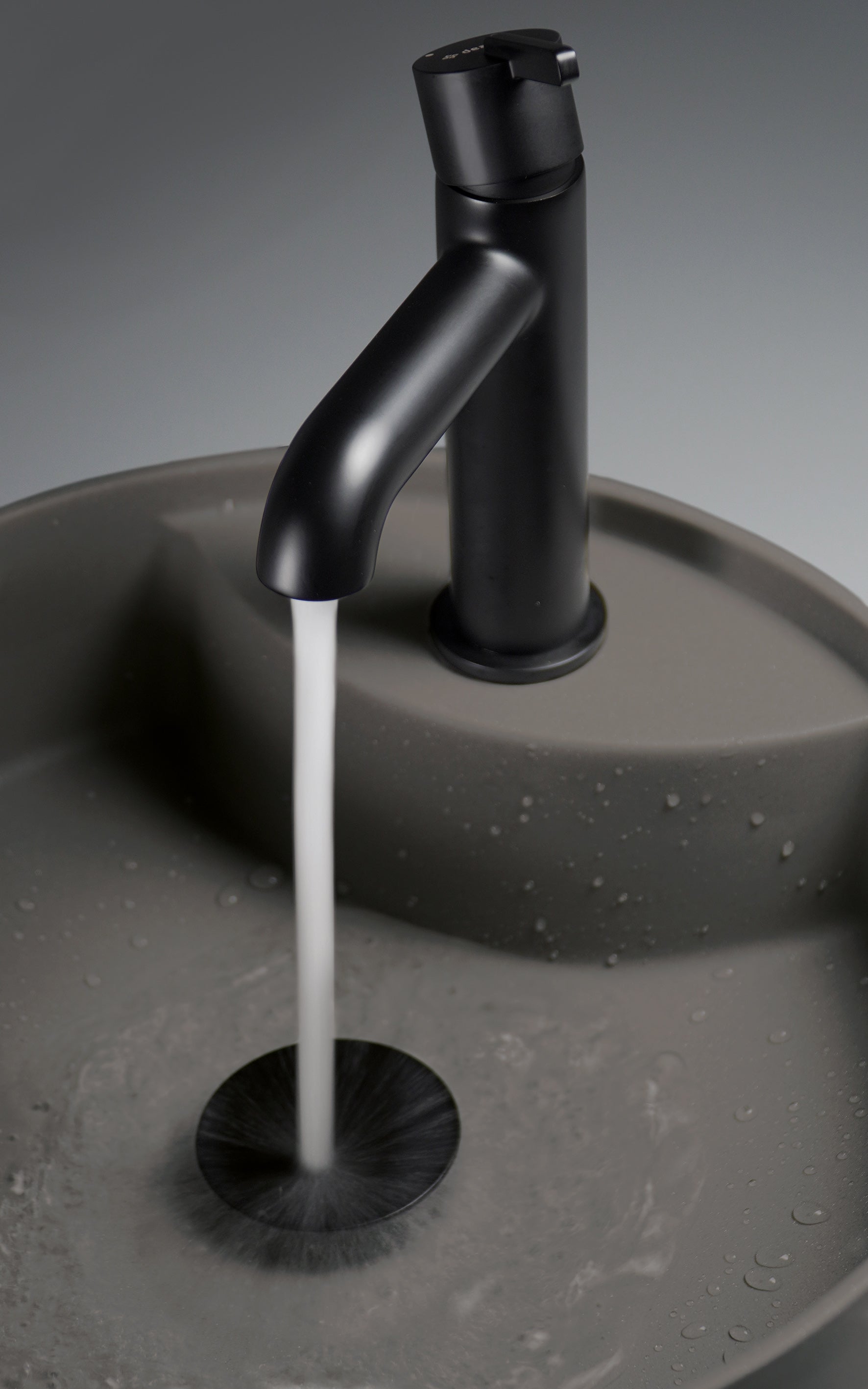 Granite washbasin, countertop, with tap shelf