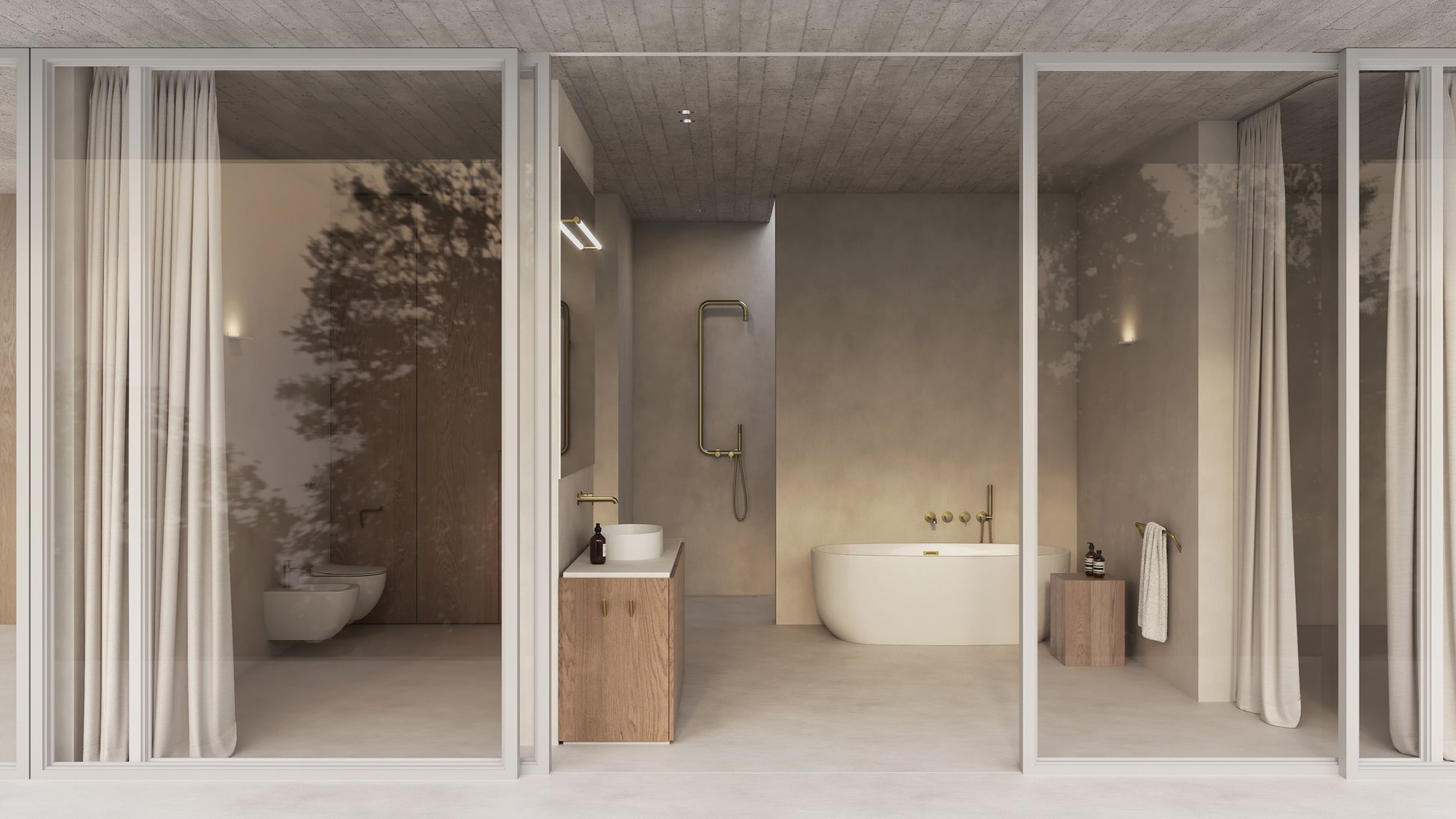 Bidet, wall-mounted